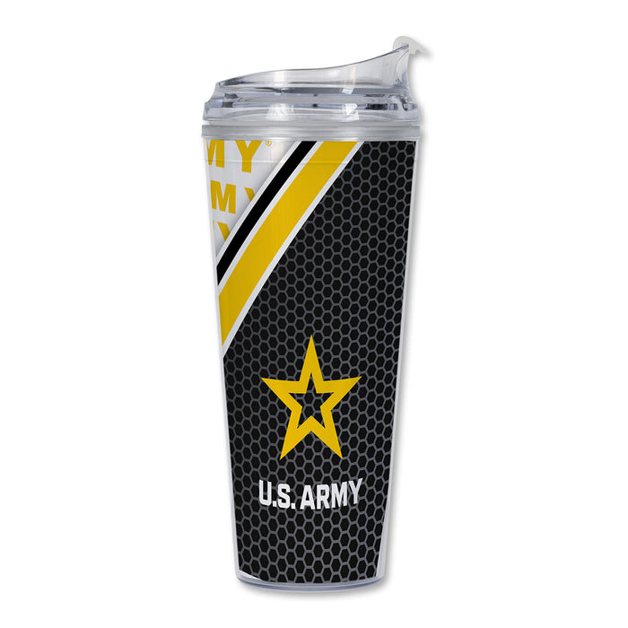U.S. Army Text Plastic Tumbler by 7.62 Design