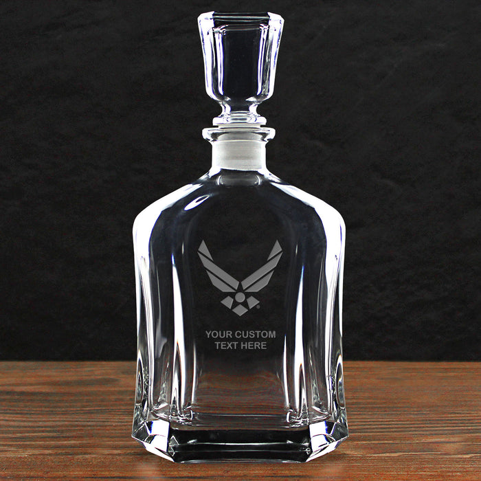 US Air Force 'Build Your Glass' Personalized 23.75 oz. Whiskey Decanter