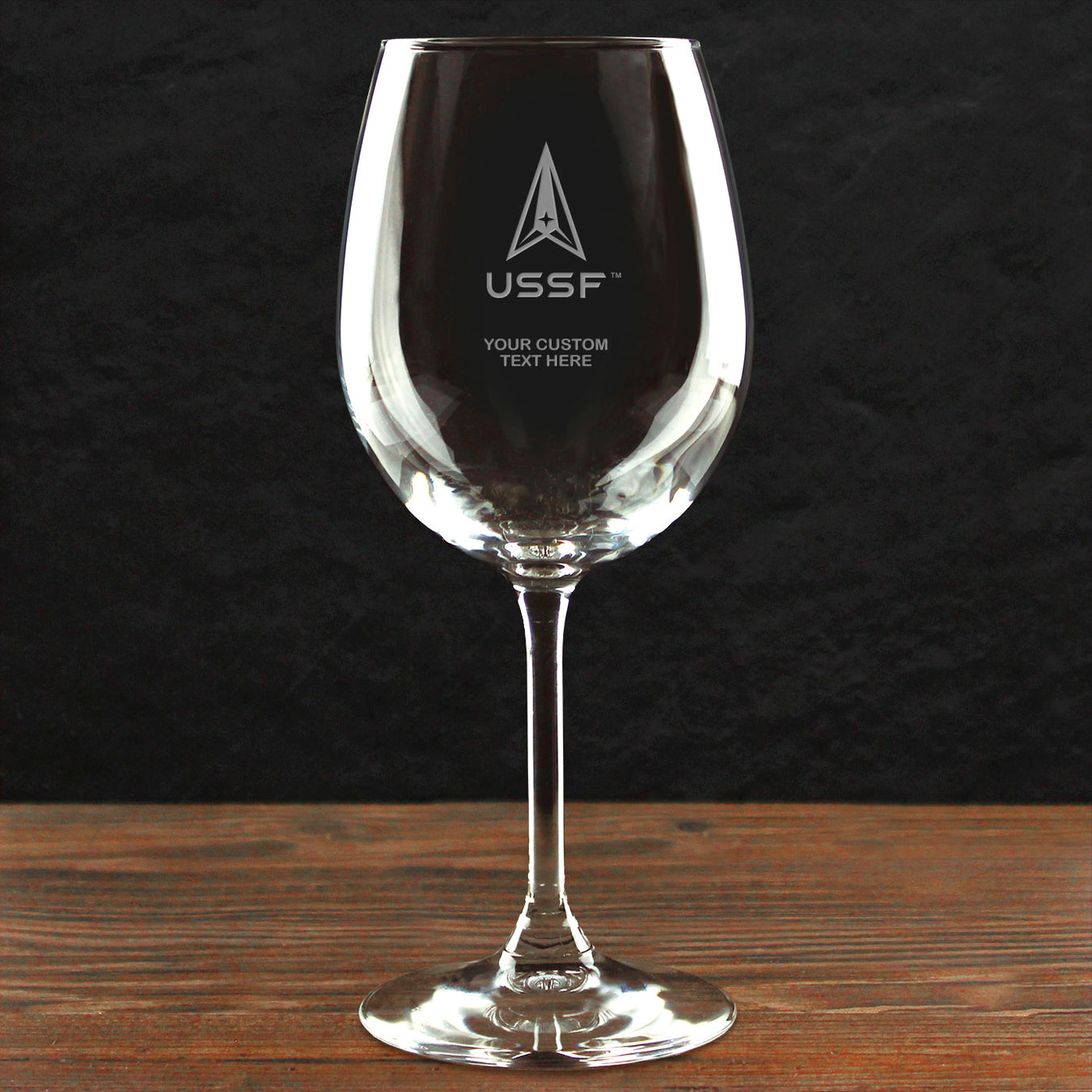 US Space Force Personalized Etched Glassware