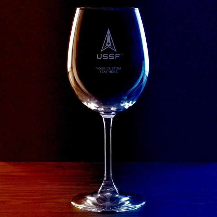 US Space Force 'Pick Your Design' Personalized 16 oz. Wine Glass