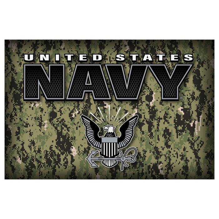 U.S. Navy Camo Text 20x30 Floor Mat