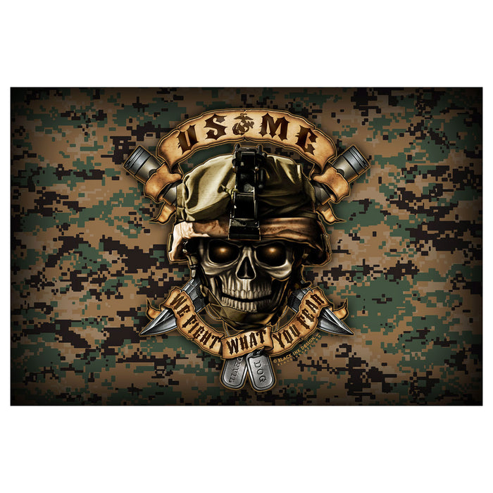 USMC We Fight What You Fear 20x30 Rug