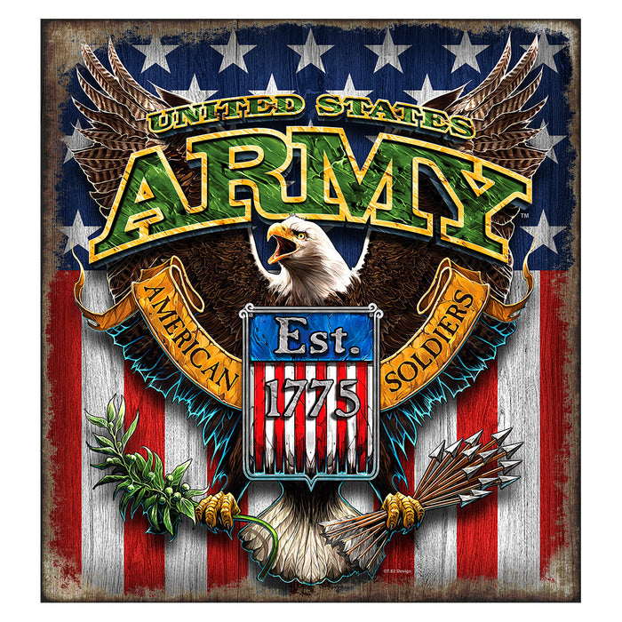 Army Fighting Eagle 12 x 13 inch Wall Sign