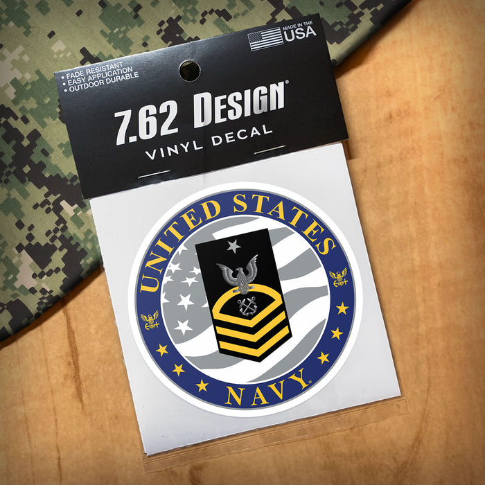 US Navy E-8 Senior Chief Petty Officer 3.5" Decal by 7.62 Design