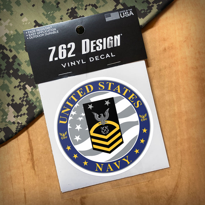 US Navy E-9 Master Chief Petty Officer 3.5" Decal by 7.62 Design