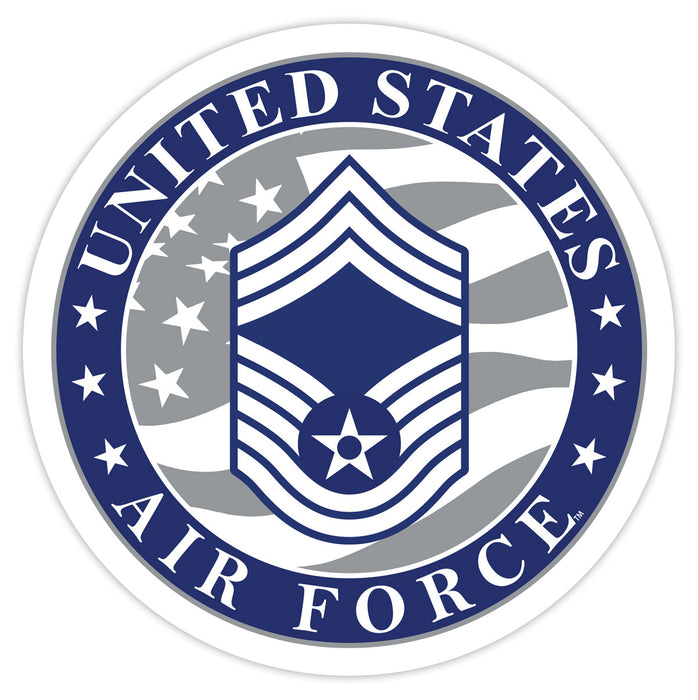 US Air Force E-9 Chief Master Sergeant 3.5" Decal by 7.62 Design