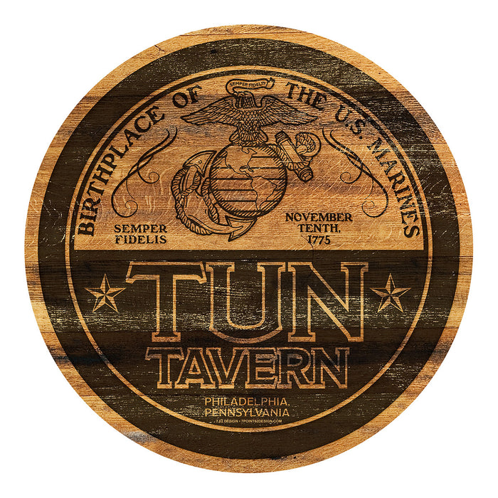 USMC Tun Tavern 12 inch Round Sign