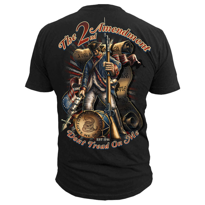 2nd Amendment  Dont Tread on Me - Black Ink Premium Men's T-Shirt