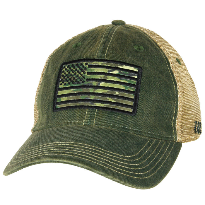 Camo Flag Vintage Trucker Hat