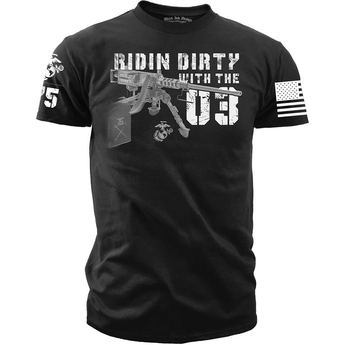 USMC Ridin' Dirty with the '03 - Black Ink T-Shirt