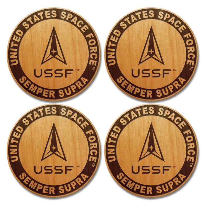 7.62 Design U.S. Space Force Wood Coaster - Set of 4