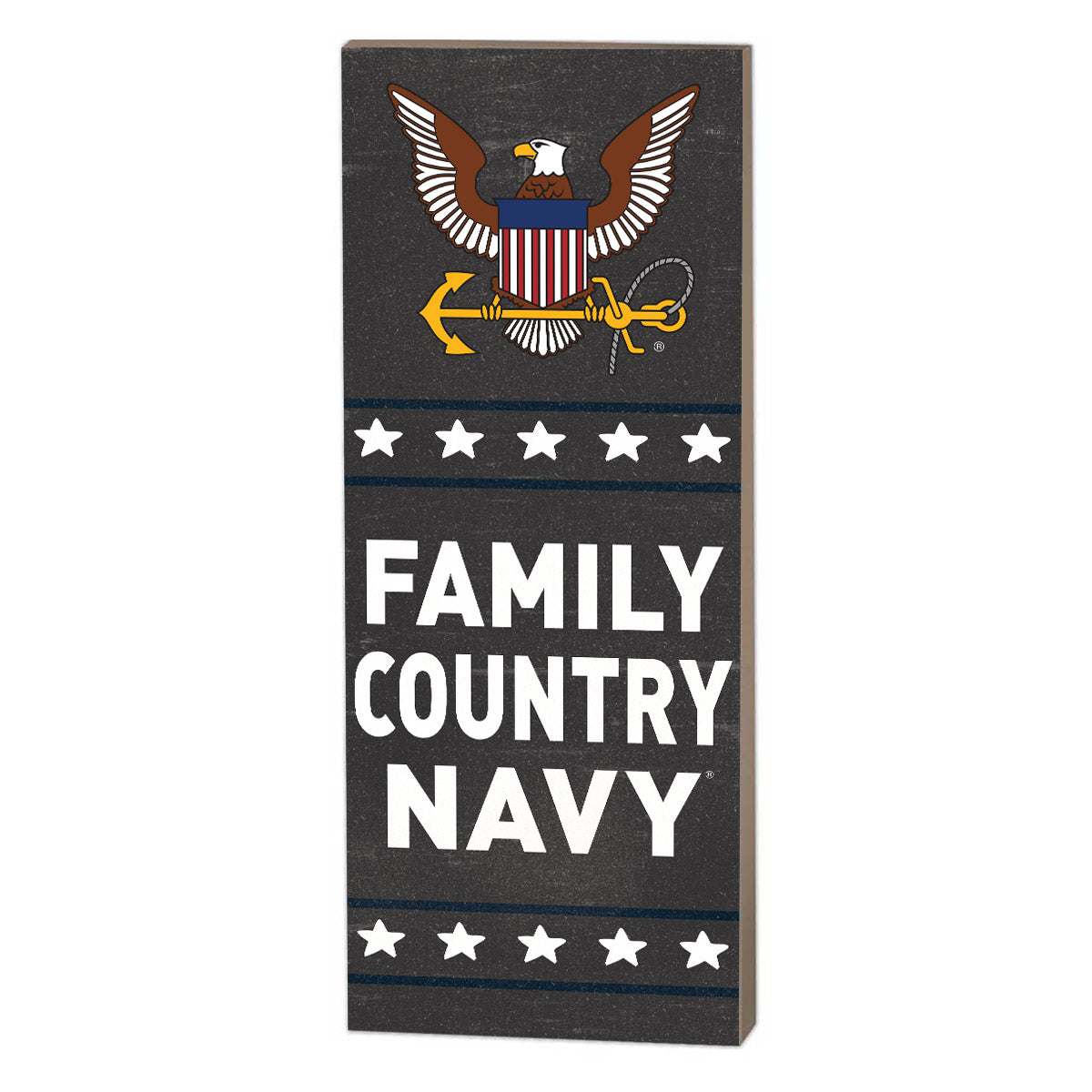 U.S. Navy Family Country Navy 7 x 18 inch Wood Sign- Made In The USA ...