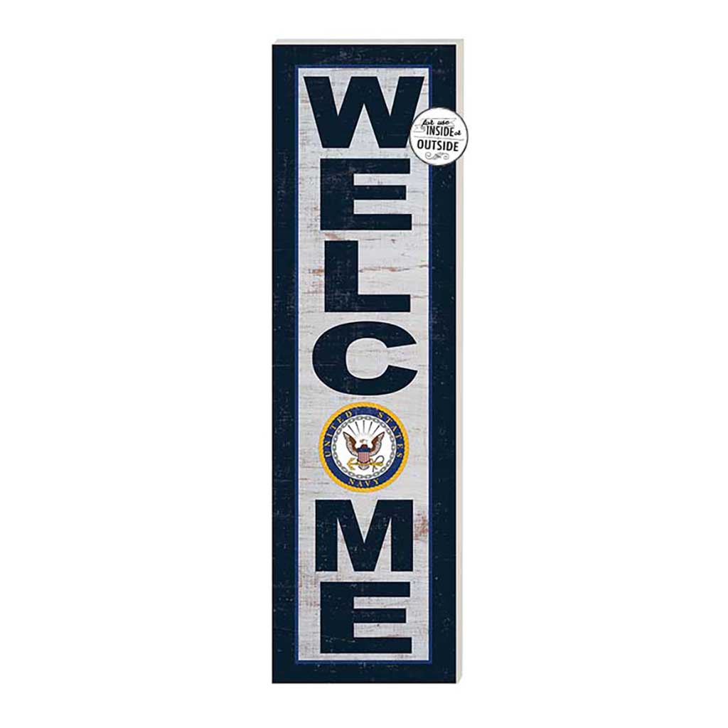 U.S. Navy Welcome 10 x 35 inch Indoor Outdoor Sign — 7.62 Design