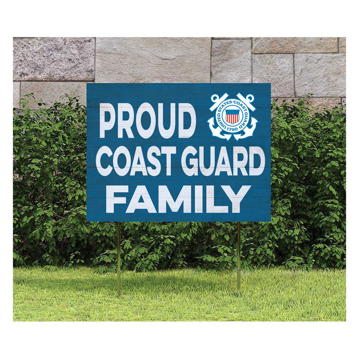 Proud Coast Guard Family 18"x24" Lawn Sign