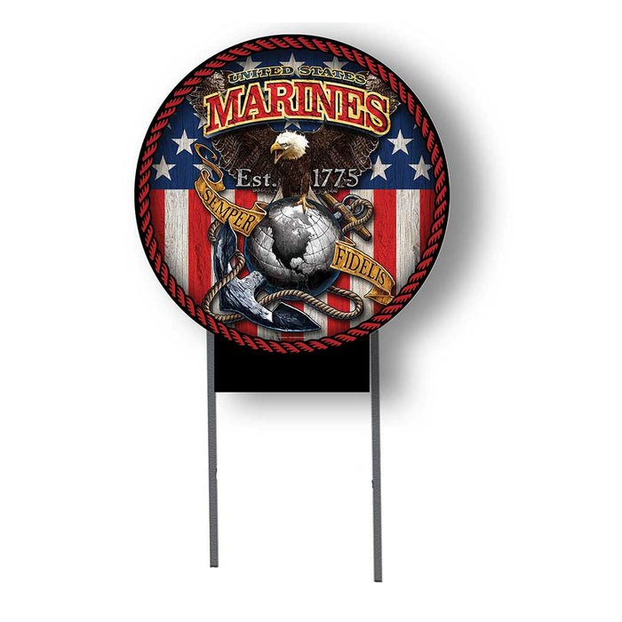 USMC Fighting Eagle 20 x 20 inch Yard Sign