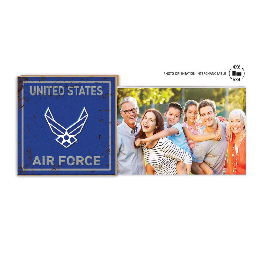 U.S. Air Force Faux Rusted Floating Picture Frame — 7.62 Design
