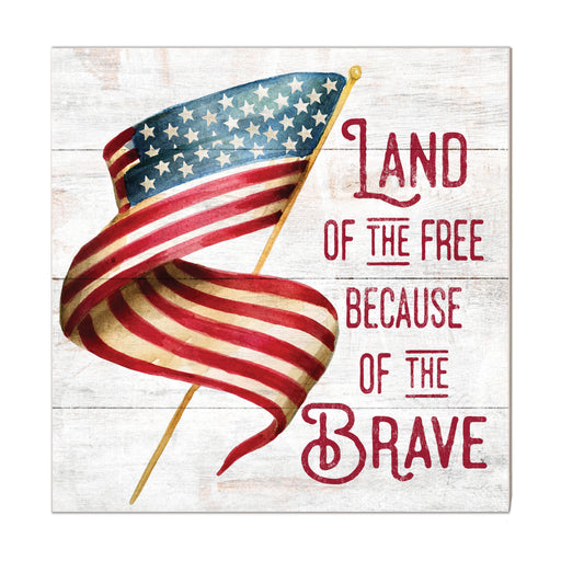 American Vinyl Decal – 'Home Of The Free Because Of The Brave' – Multicolor Patriotic Sticker