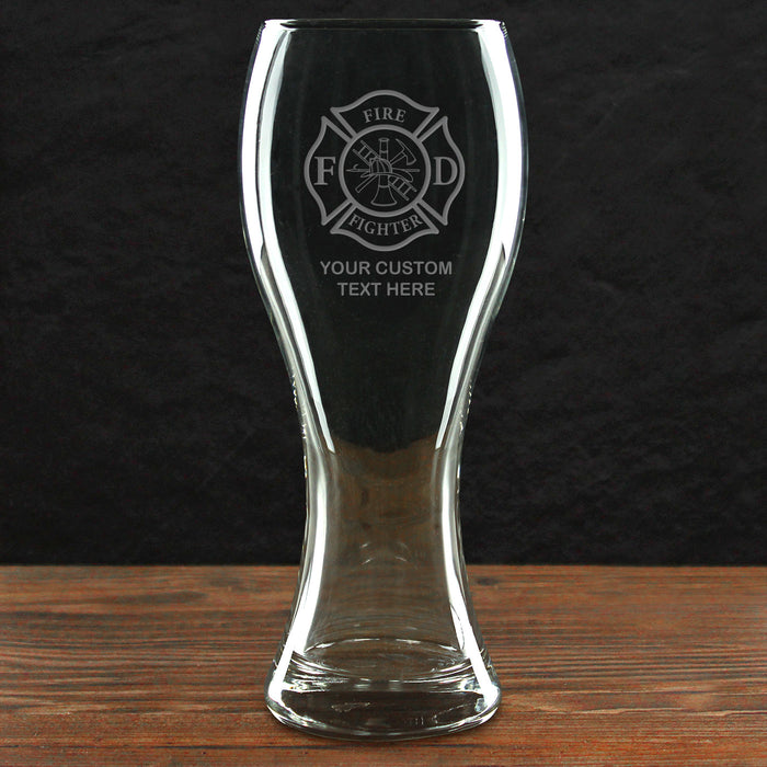 Firefighter & First Responders Personalized 23 oz. Pilsner Beer Glass