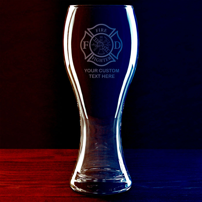 Firefighter Personalized 23 oz. Pilsner Beer Glass
