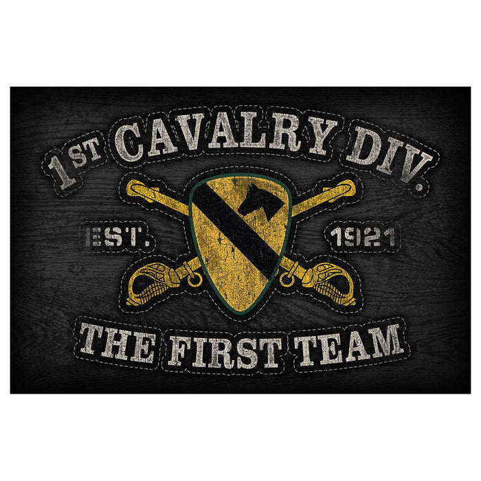 U.S. Army 1st Cavalry Divison First Team 20x30 Floor Mat
