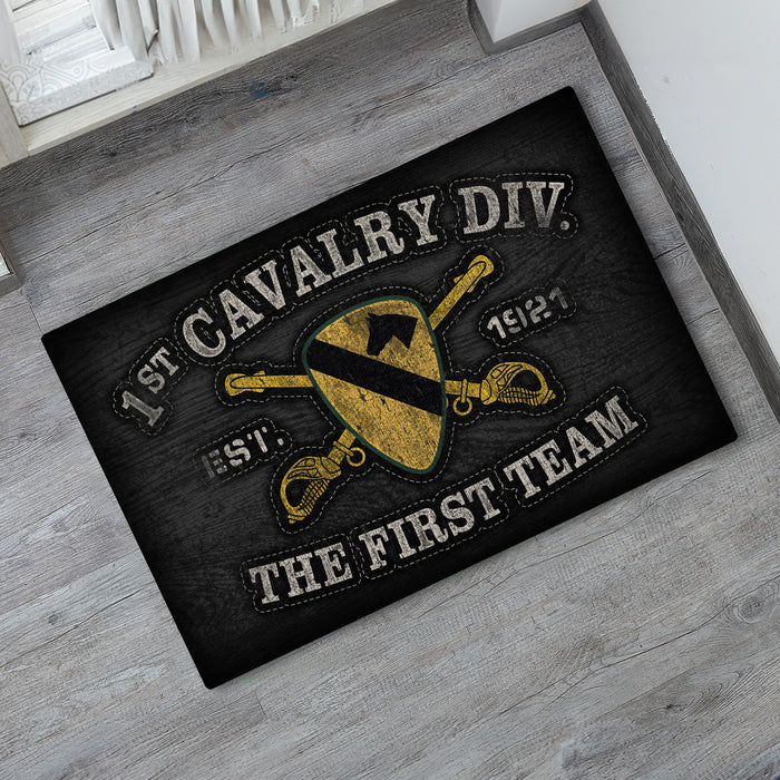 U.S. Army 1st Cavalry Divison First Team 20x30 Floor Mat