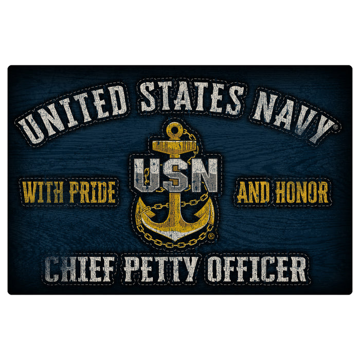 U.S. Navy E-7 Chief Petty Officer 20x30 Floor Mat