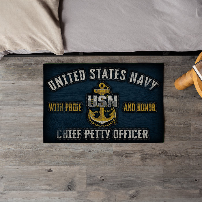 U.S. Navy E-7 Chief Petty Officer 20x30 Floor Mat