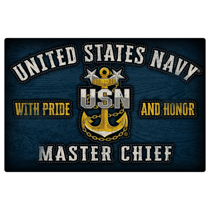 U.S. Navy E-9 Master Chief Petty Officer 20x30 Floor Mat
