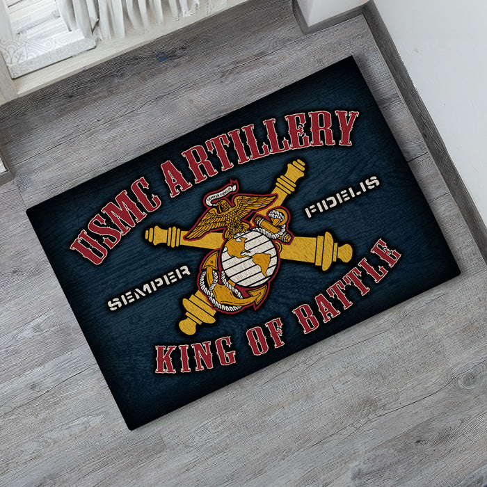 U.S. Marine Corps Field Artillery King of Battle 20x30 Floor Mat