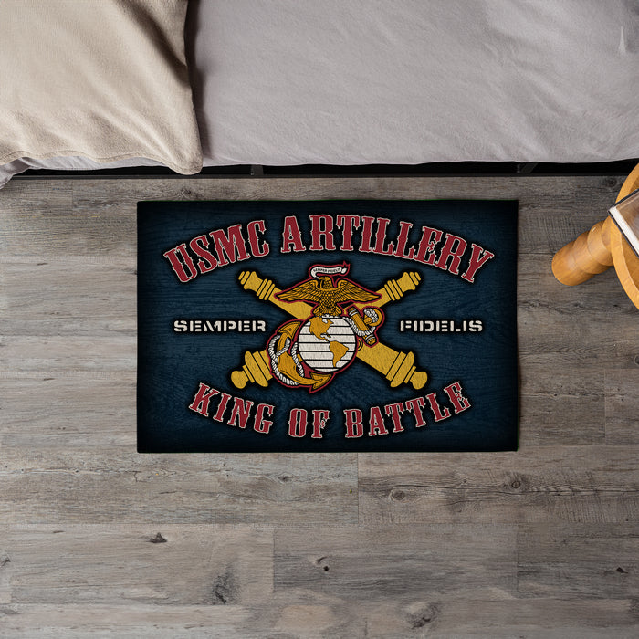 U.S. Marine Corps Field Artillery King of Battle 20x30 Floor Mat