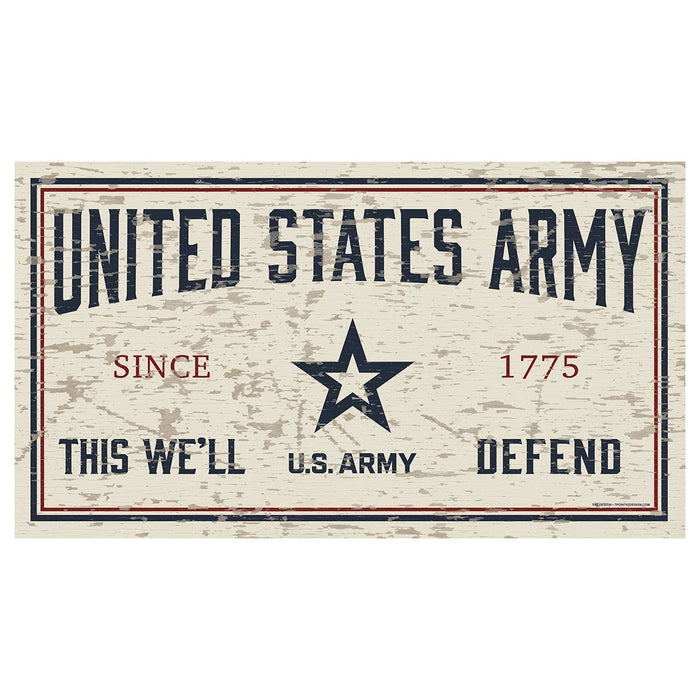 Army Chipped 11 x 20 inch Sign