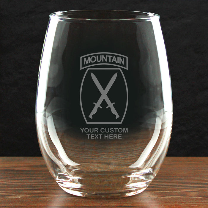 US Army 'Pick Your Design' Personalized 21 oz. Stemless Wine Glass