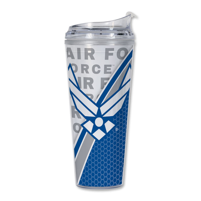 U.S. Air Force Text Plastic Tumbler by 7.62 Design
