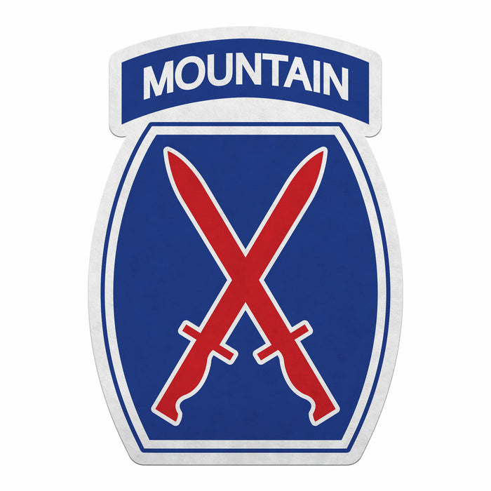 U.S. Army 10th Mountain Division Die-Cut Pennant by 7.62 Design - Made in the USA