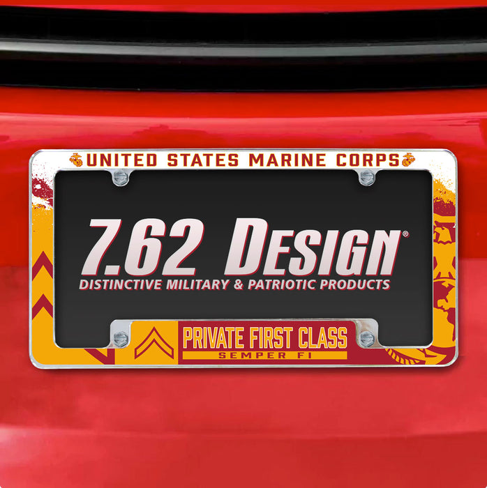 7.62 Design Marine Corps E-2 Private First Class License Plate Frame - Officially Licensed