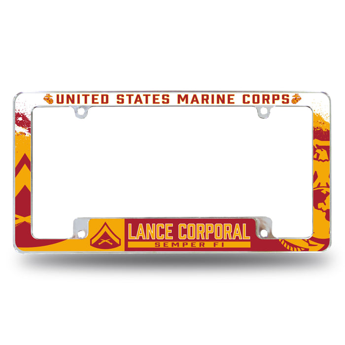 7.62 Design Marine Corps E-3 Lance Corporal License Plate Frame - Officially Licensed