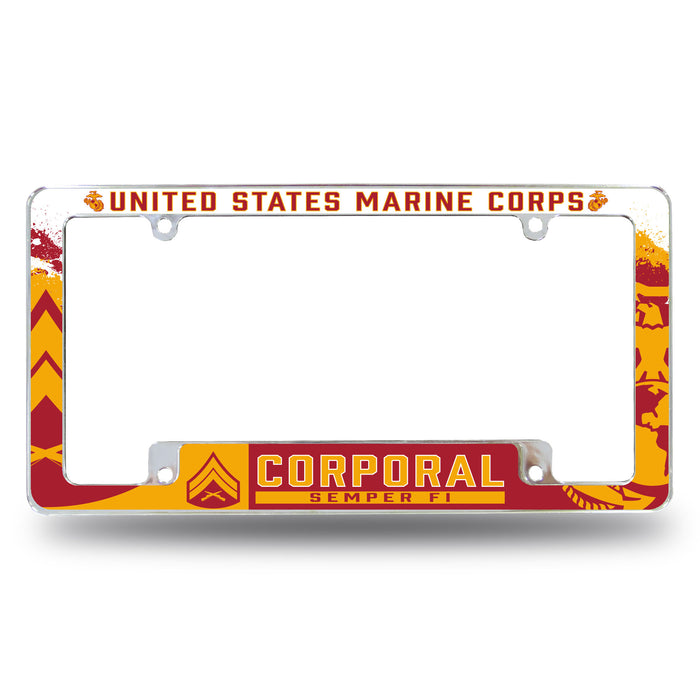 7.62 Design Marine Corps E-4 Corporal USMC License Plate Frame - Officially Licensed