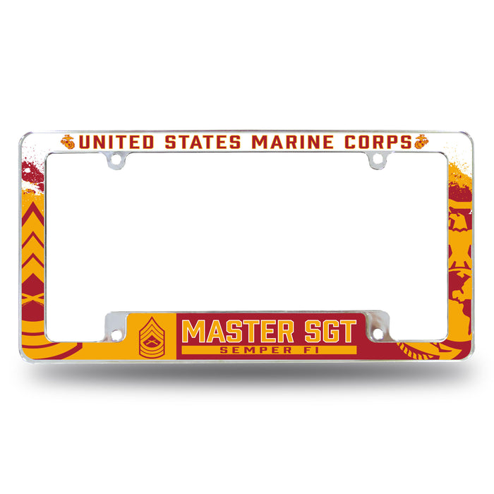 7.62 Design Marine Corps E-8 Master Sergeant USMC License Plate Frame - Officially Licensed