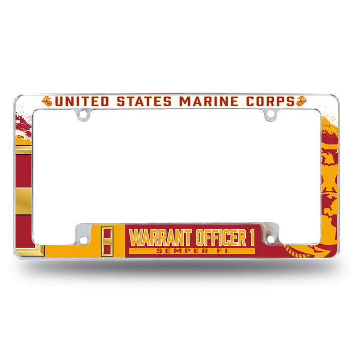 7.62 Design Marine Corps W-1 Warrant Officer 1 USMC License Plate Frame - Officially Licensed