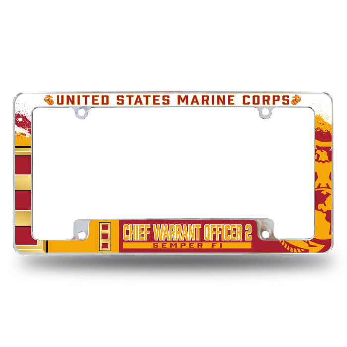 7.62 Design Marine Corps W-2 Chief Warrant Officer 2 USMC License Plate Frame - Officially License