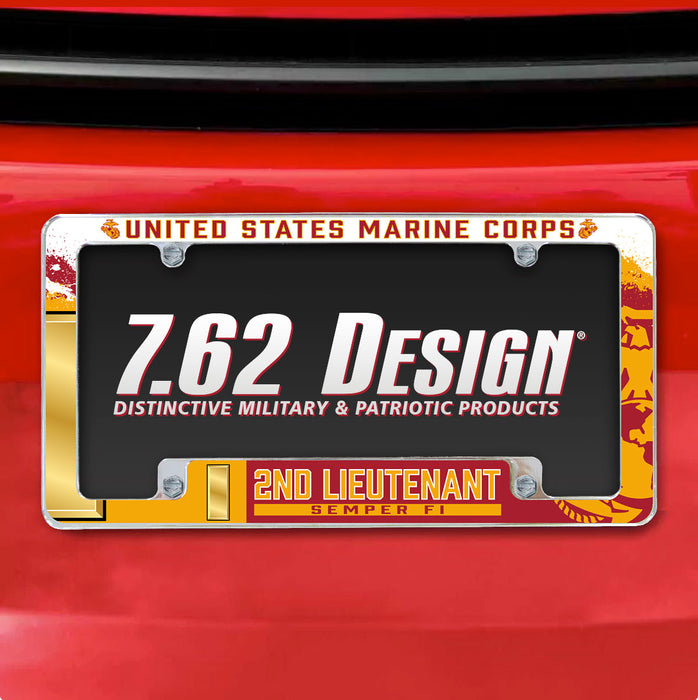 7.62 Design Marine Corps O-1 2nd Lieutenant USMC License Plate Frame - Officially License