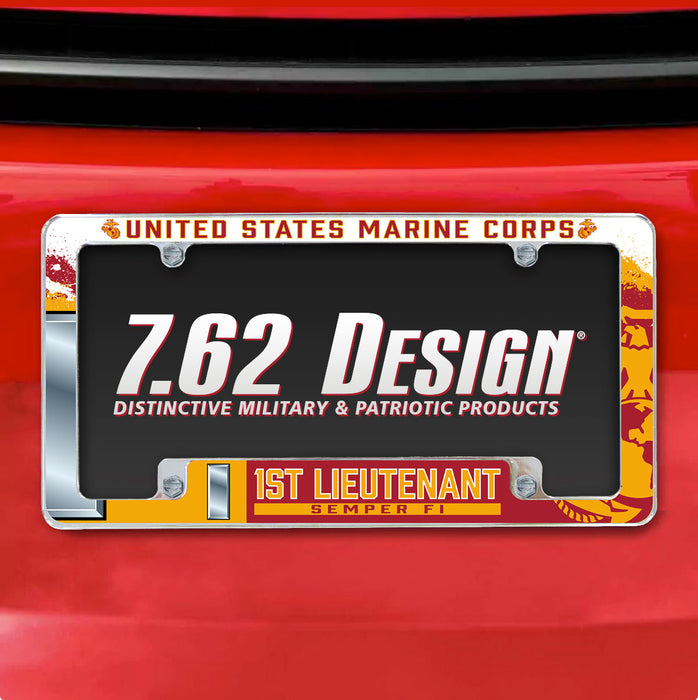 7.62 Design Marine Corps O-2 First Lieutenant USMC License Plate Frame - Officially License