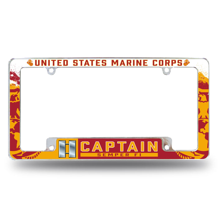 7.62 Design Marine Corps O-3 Captain USMC License Plate Frame - Officially License