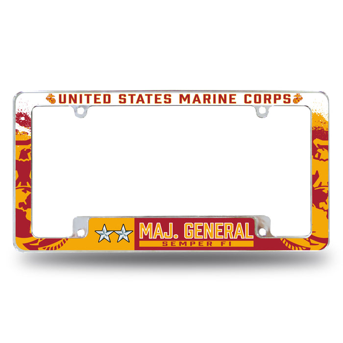 7.62 Design Marine Corps O-8 Major General USMC License Plate Frame - Officially License