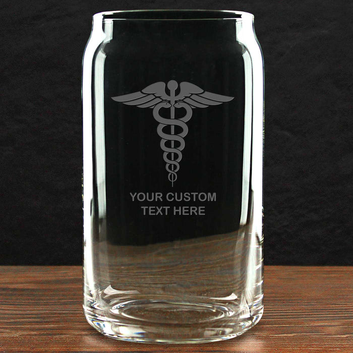 Firefighter & First Responders Personalized 16 oz. Beer Can Glass