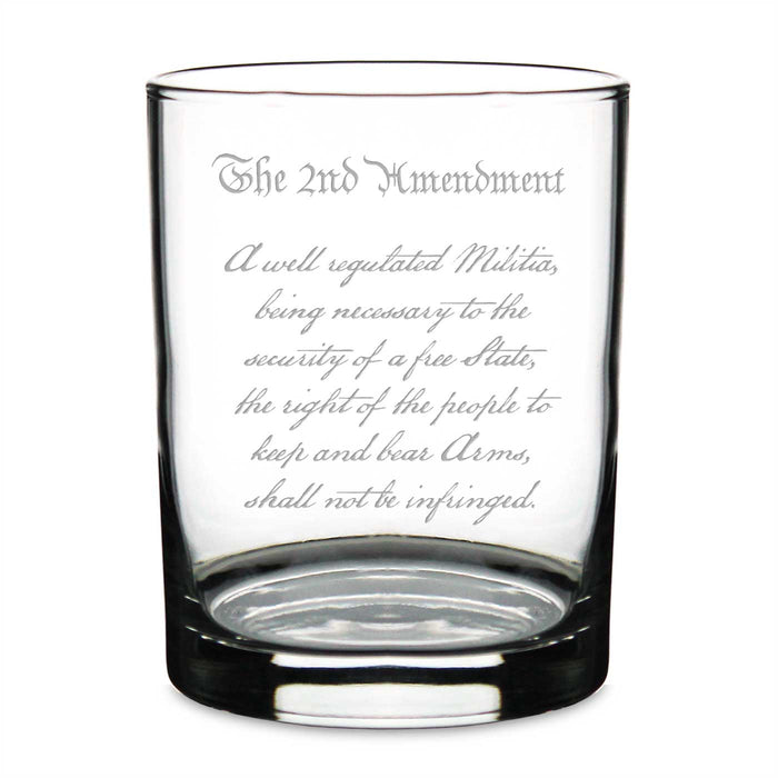 2nd Amendment Personalized 14 oz. Double Old Fashioned Glass - Made in the USA