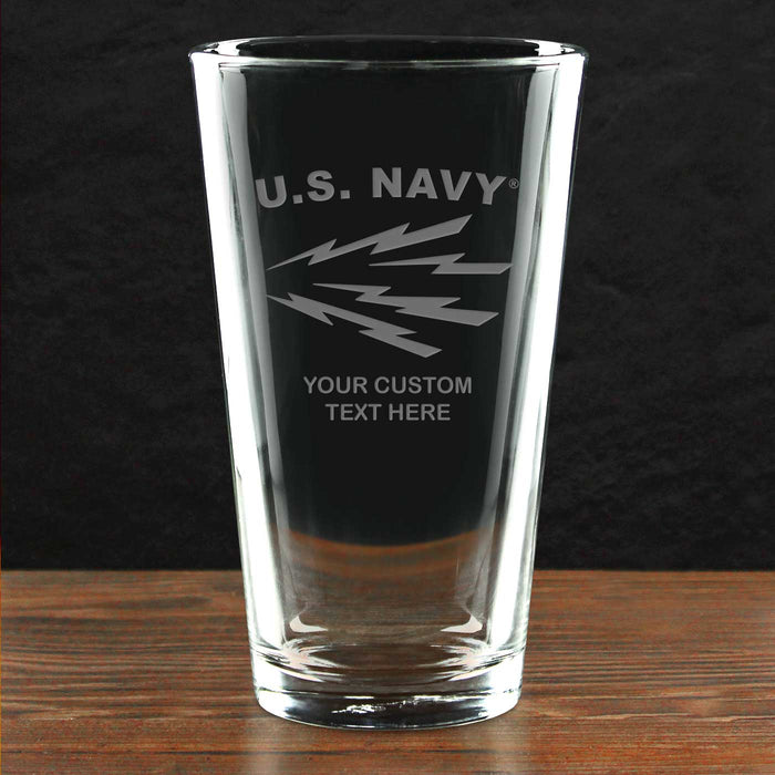 US Navy 'Pick Your Rate' Personalized 16 oz. Pint Glass