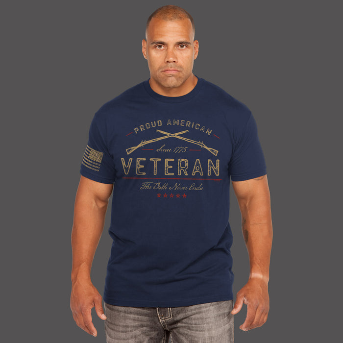 Veterans The Oath Never Ends 7.62 Design Men's T-Shirt