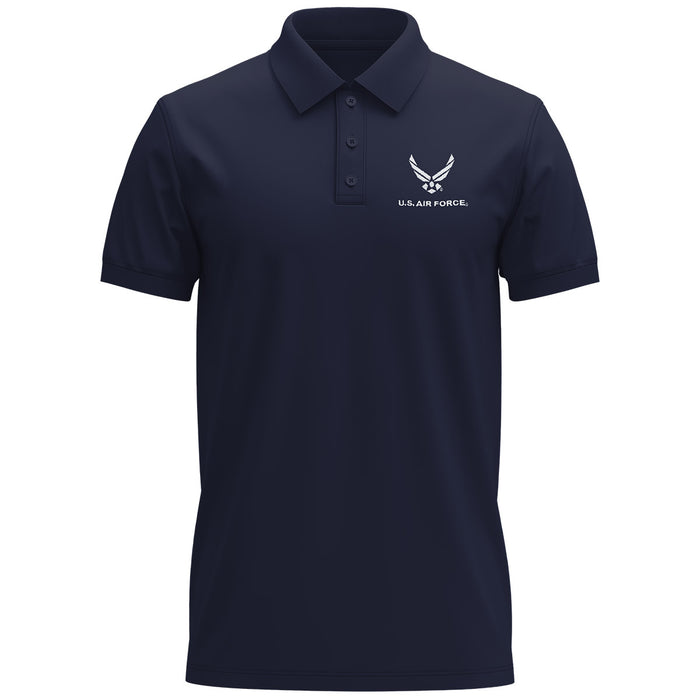 US Air Force Logo Embroidered Polo Navy Blue