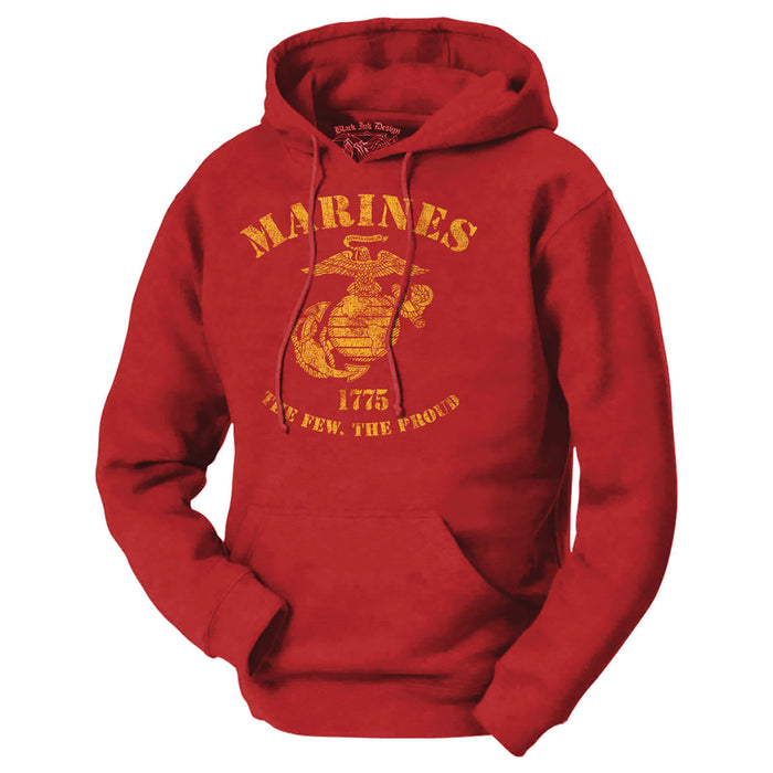 Marines The Few The Proud Retro Hooded USMC Sweatshirt Men's and Lady' —  7.62 Design
